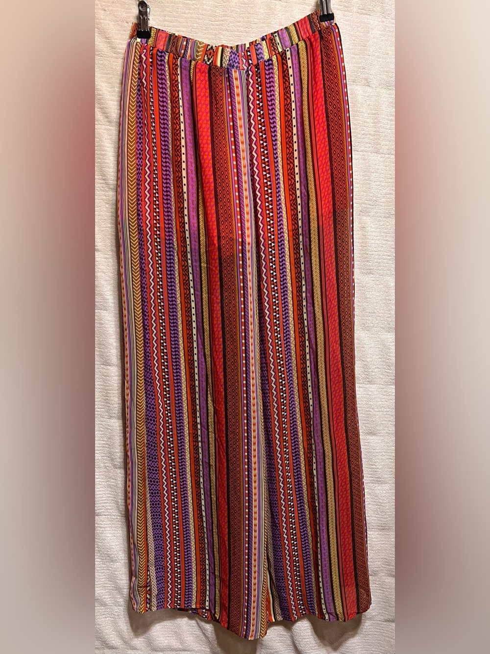 Umgee Boho Wide Leg Palazzo Pants w/ Built-In Shorts Size S